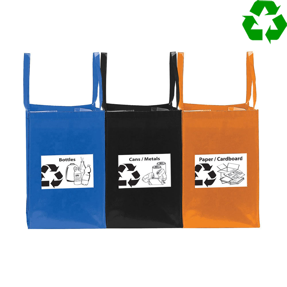Folding Recycling Bags (SET OF 3)