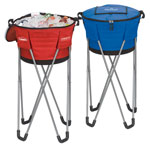 COLLAPSIBLE BARREL COOLER WITH STAND